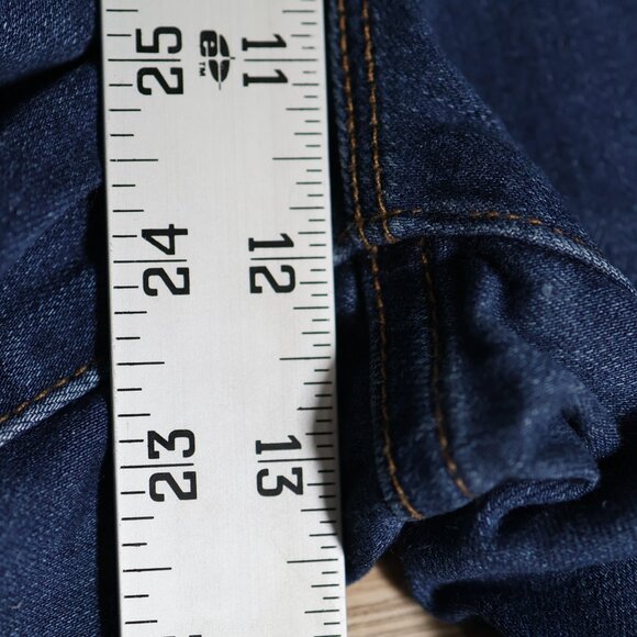 Good American Jeans Womens 14 32 Blue Good Waist Denim Distressed Whiskering - Picture 11 of 14